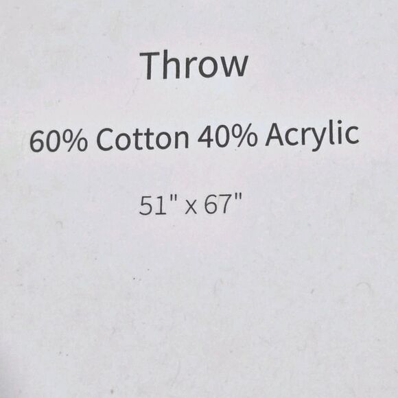 Docofil Winter Striped Soft Throw Blanket 51x67 Cotton Blend Made in Portugal - Picture 4 of 9